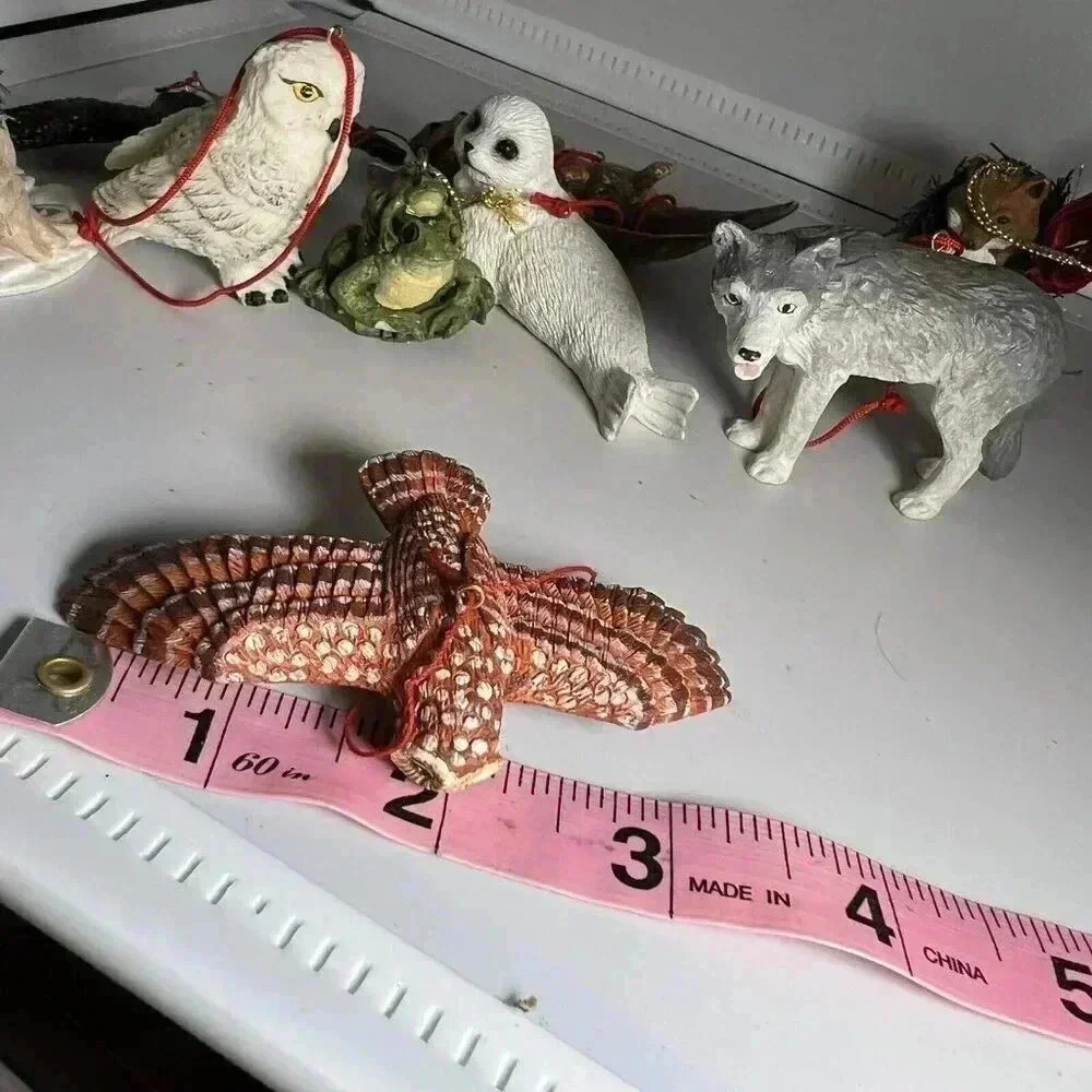 Animal Ornaments Lot Of 10 Frog, Wolf, Owl, Eagle, Otter, Seal, Walrus - Picture 4 of 13